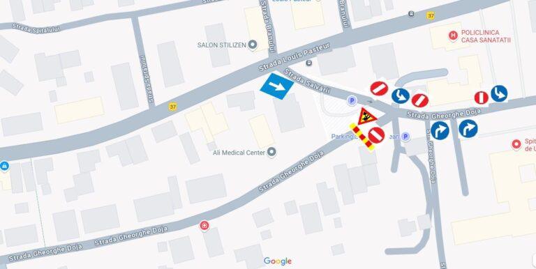 Restricții de circulație pe străzile Salvării și Gheorghe Doja din Oradea, începând de mâine