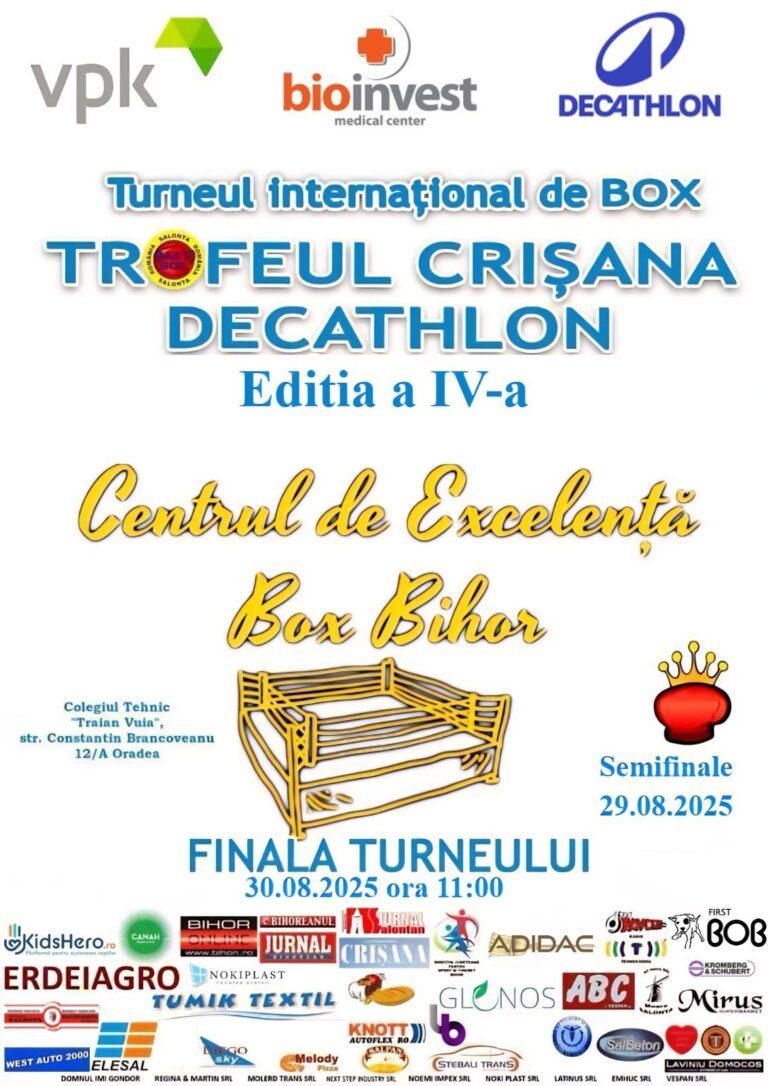Oradea devine capitala boxului internațional. Peste 120 de pugiliști, la „Trofeul Crișana Decathlon”