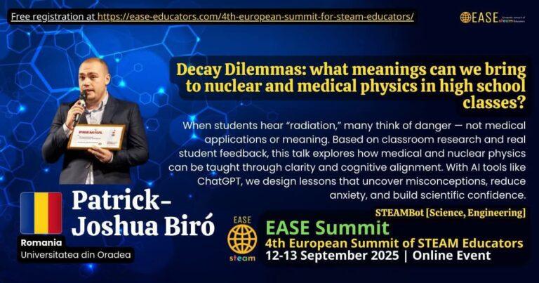 Un tânăr din Oradea, selectat la European Summit of STEAM Educators
