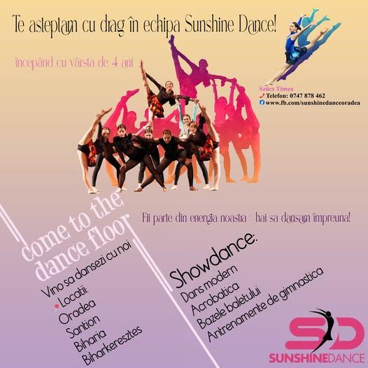 Încep înscrierile la Sunshine Dance. Dans pentru copii din 1 septembrie
