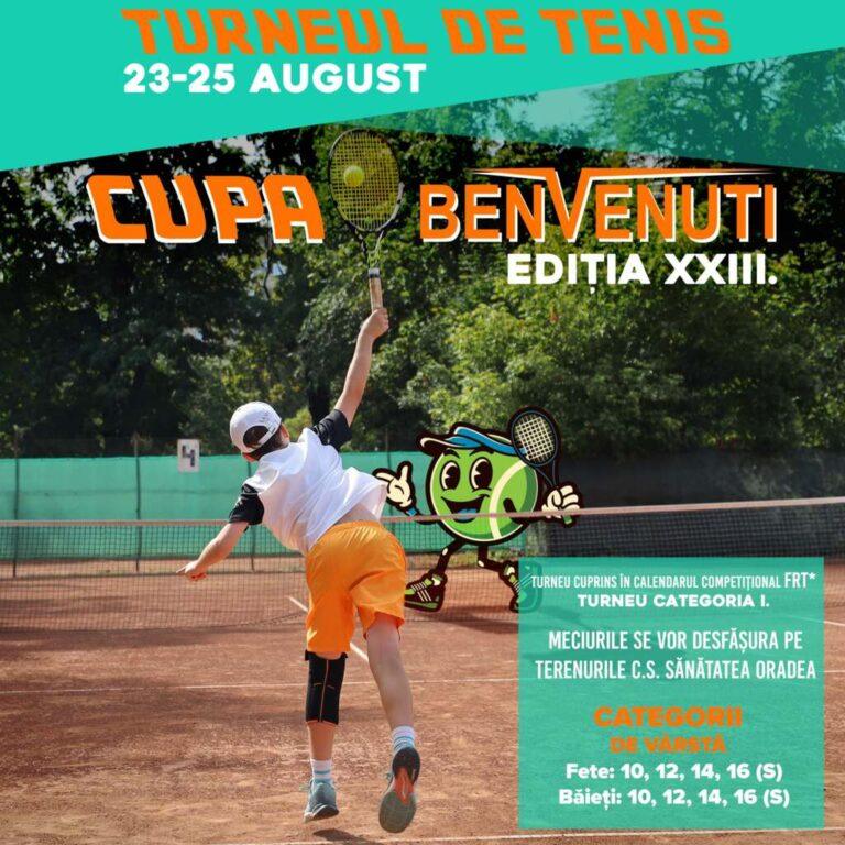 A 23-a ediţie a Turneului de Tenis „Cupa Benvenuti”, la Oradea
