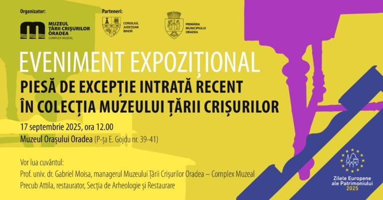 O piesă de colecție, expusă pentru prima dată la Muzeul Țării Crișurilor din Oradea