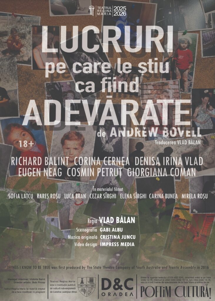 Trupa „Iosif Vulcan” deschide stagiunea cu drama „Lucruri pe care le știu ca fiind adevărate”