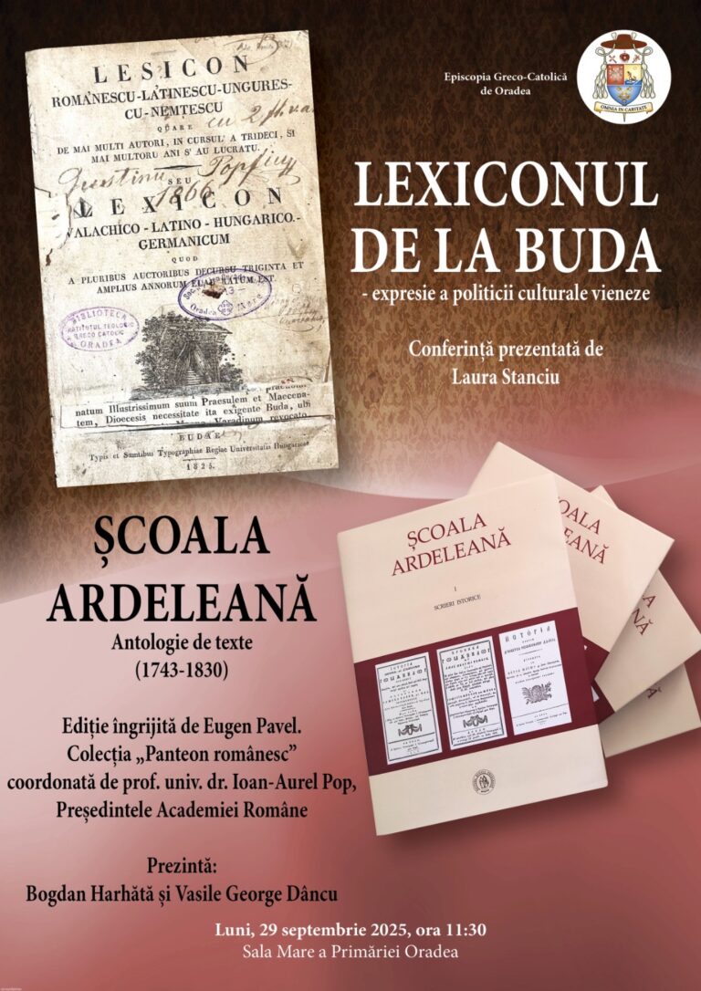 Conferință la Oradea: 200 de ani de la apariția „Lexiconului de la Buda”