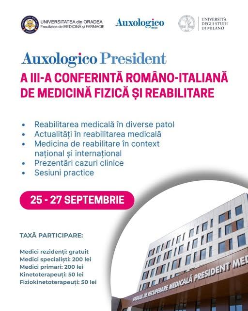 A III-a Conferință Româno-Italiană de Medicină Fizică și Reabilitare, la Băile Felix
