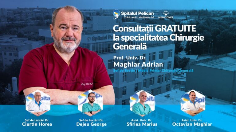 Consultații gratuite, la Chirurgie Generală, cu bilet de trimitere de la medicul de familie