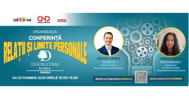 Orădenii sunt invitați să descopere cum să-și seteze limite sănătoase la conferința „Relații și limite personale”