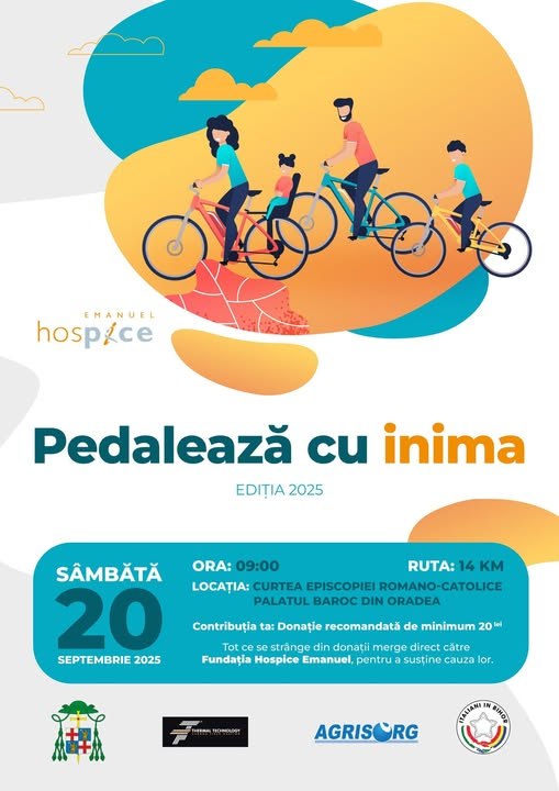 „Pedalează cu inima” – cursa care le aduce speranță pacienților Hospice Emanuel