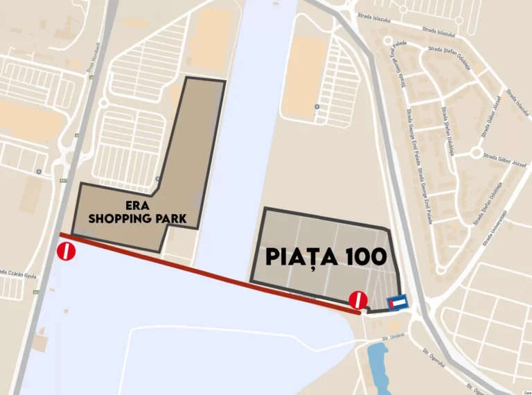 Drumul de legătură dintre DN 79 și Piața 100, închis temporar începând de joi