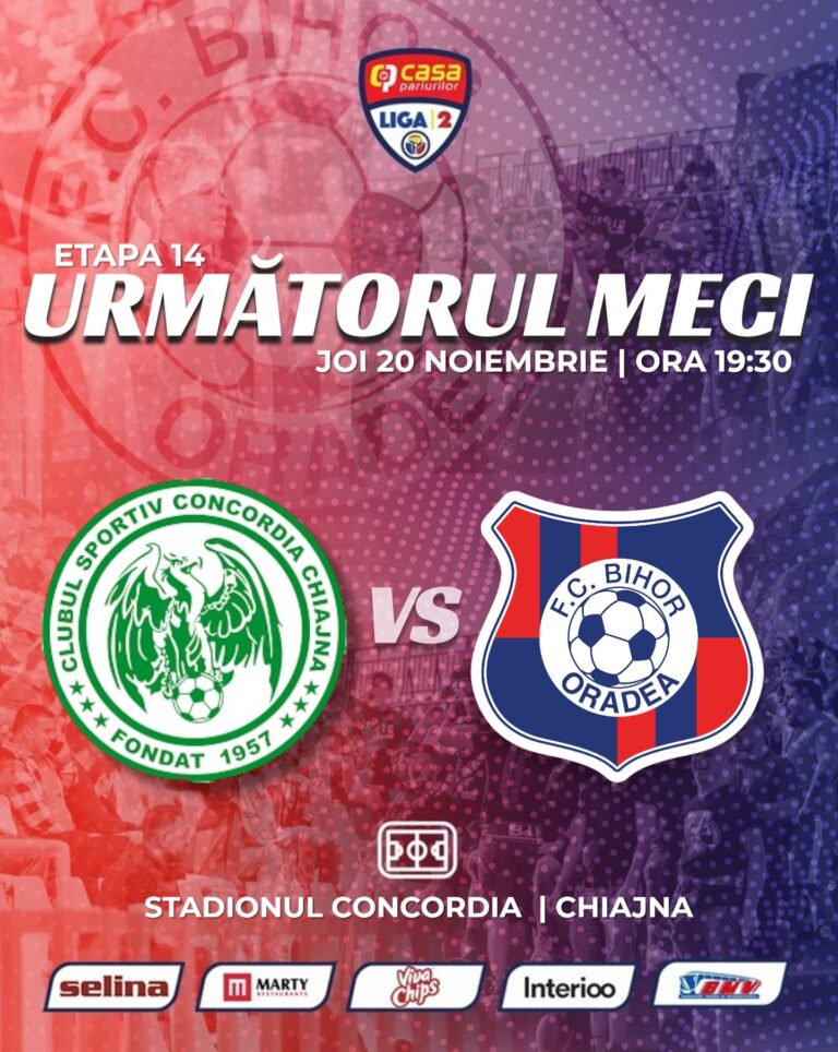 FC Bihor merge la Chiajna cu gândul la un joc solid