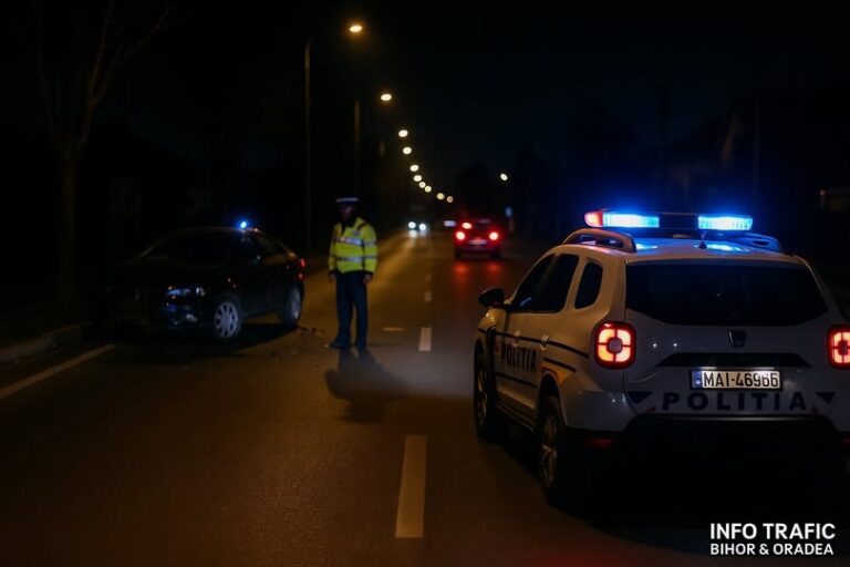 Accident rutier la Salonta. Un șofer băut a lovit un pieton și a fugit de la locul faptei