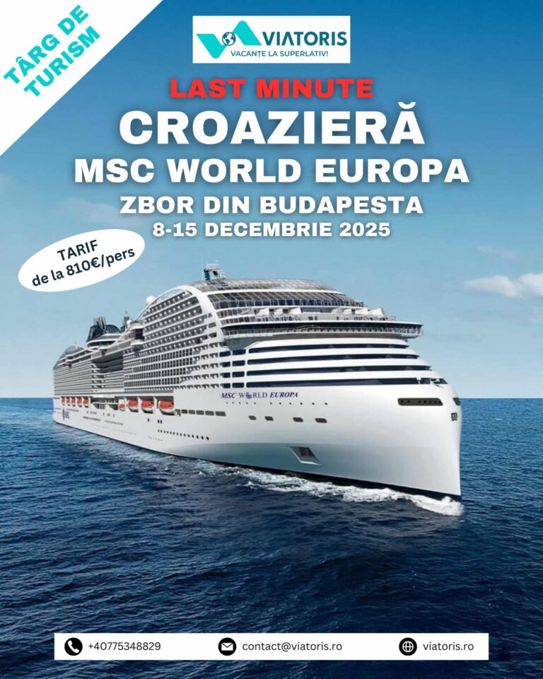 Ofertă specială! Descoperă Mediterana într-o croazieră exclusivă cu MSC World Europa