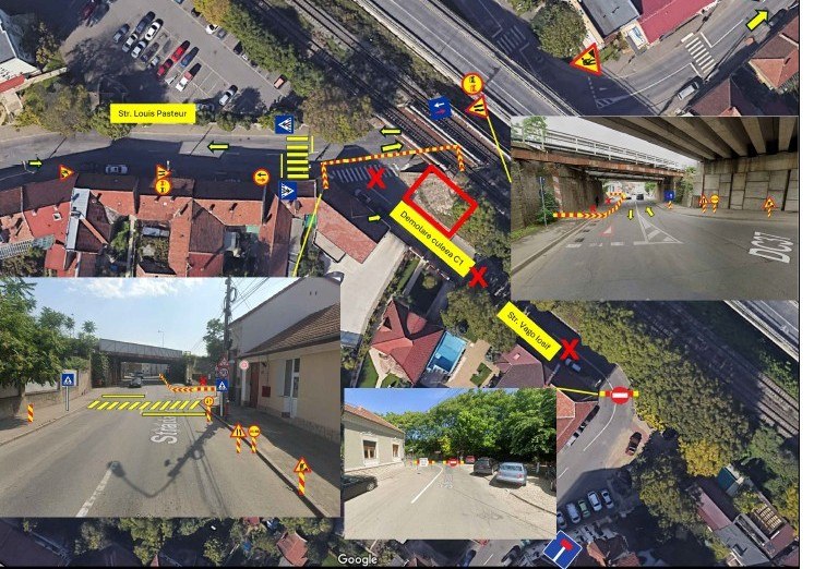 Restricții de circulație, la pasajul feroviar de pe strada Louis Pasteur din Oradea