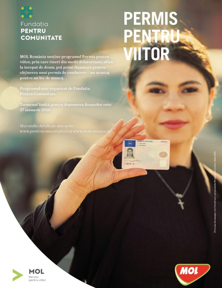 „Permis pentru viitor”: MOL și Fundația Pentru Comunitate oferă o nouă șansă tinerilor din medii defavorizate