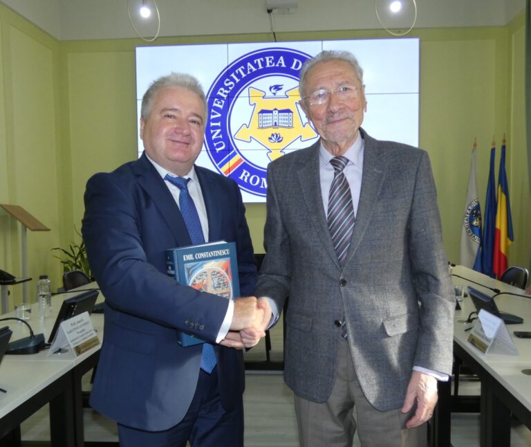 Fostul președinte al României, prof. univ. emerit Emil Constantinescu, a vizitat Universitatea din Oradea