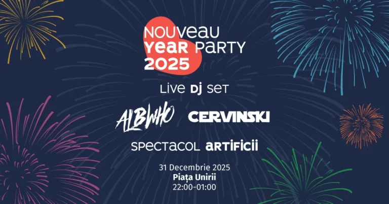 Revelion cu DJ și artificii în Piața Unirii din Oradea