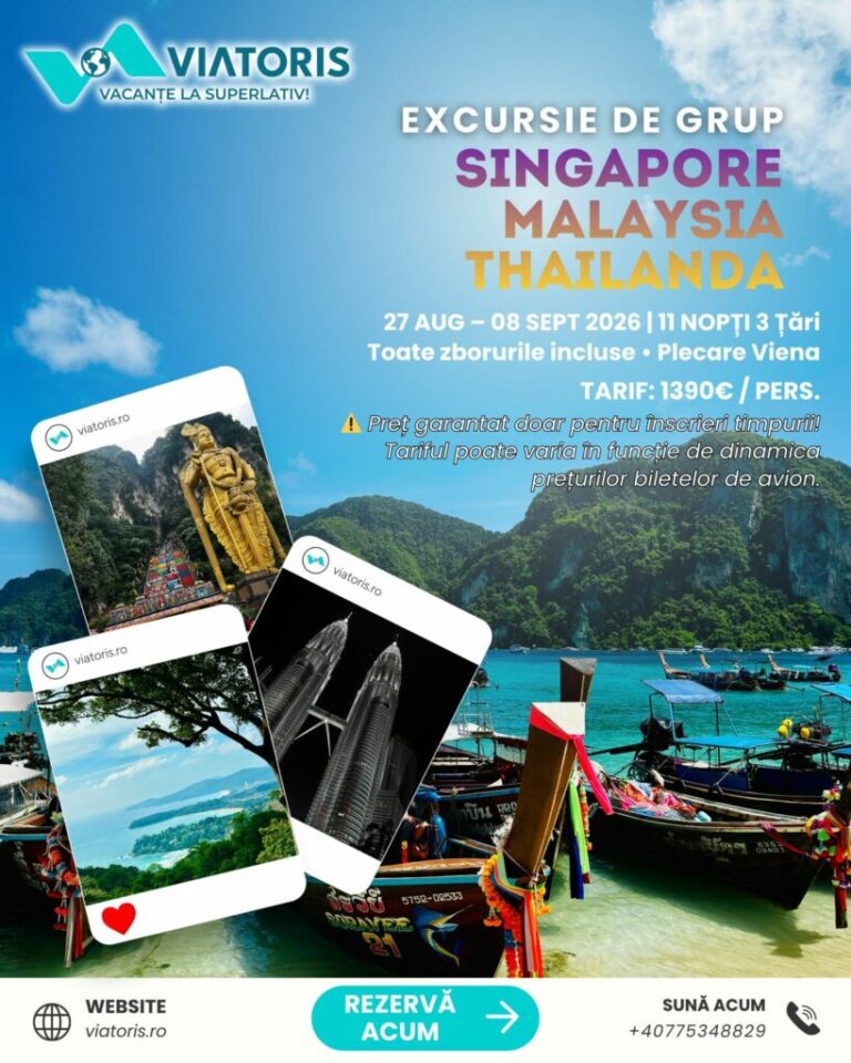 Singapore, Malaysia, Thailanda – 3 țări, 4 zboruri și o experiență completă de descoperire a Asiei