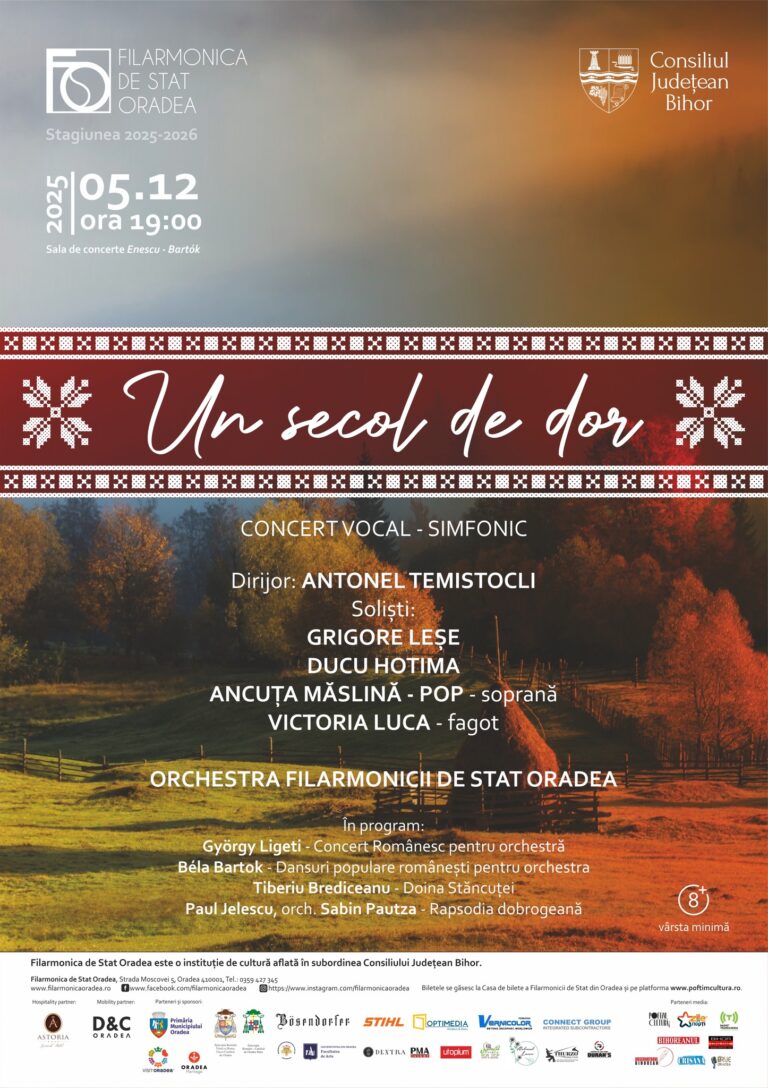 Grigore Leșe, invitat special la concertul Filarmonicii de Stat Oradea