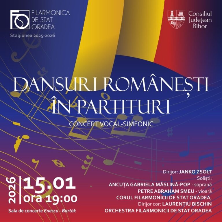 Dansuri românești în partituri, concert special la Filarmonica din Oradea