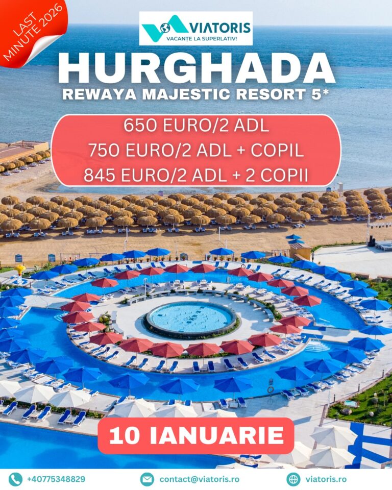 Oferte last minute pentru vacanțe în Hurghada, sub 1.000 de euro pentru doi adulți. Plecări din Cluj și Timișoara, pe 10 ianuarie