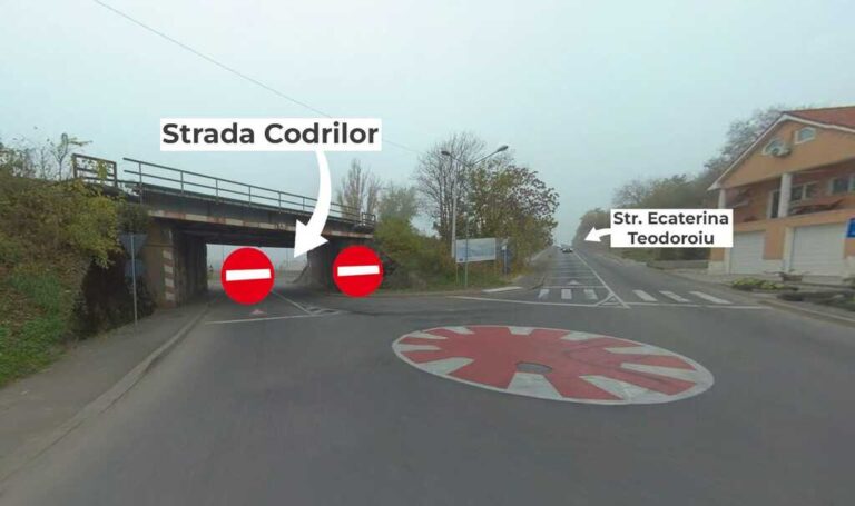Se închide circulația pe sub pasajul feroviar de pe strada Codrilor