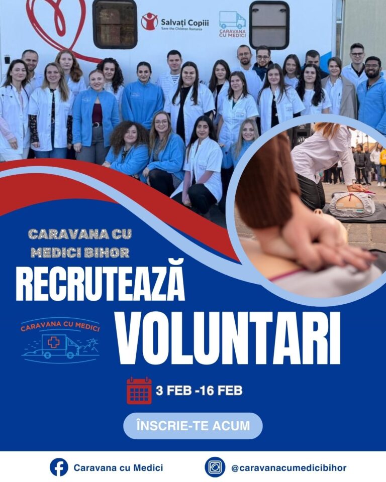 Caravana cu Medici Bihor caută noi voluntari. Înscrierile sunt deschise până pe 16 februarie