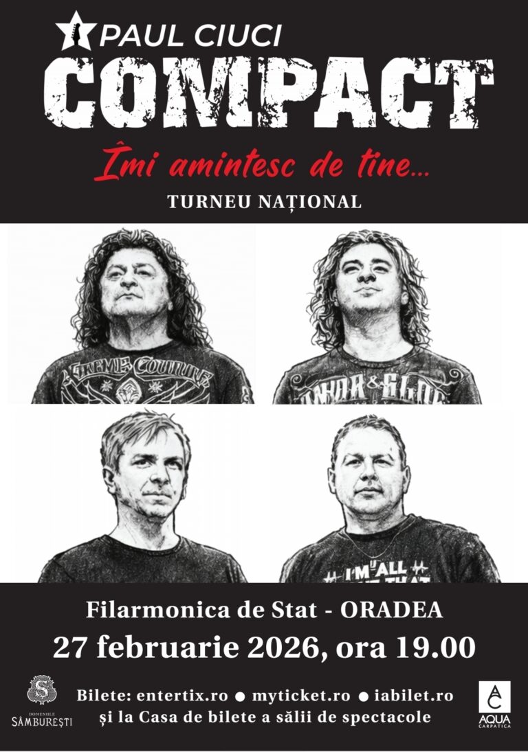 Concert rock de neratat la Oradea. Compact & Paul Ciuci vin cu „Îmi amintesc de tine”