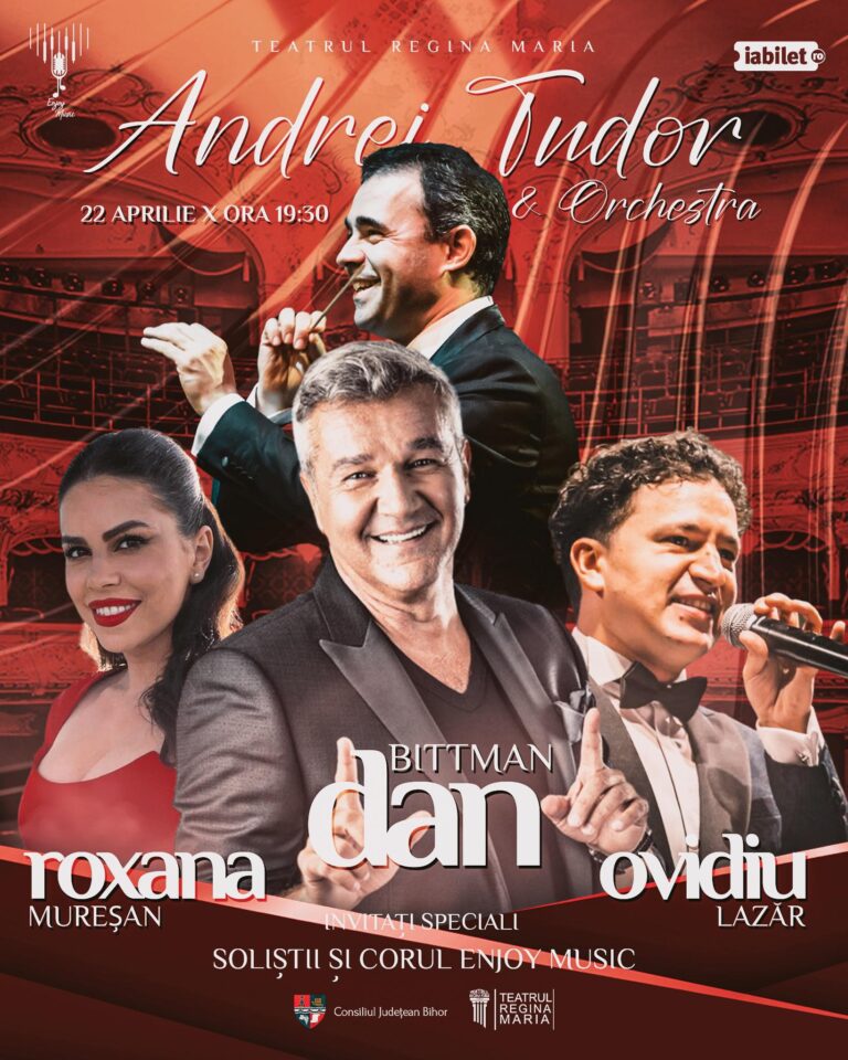 Dan Bittman și Andrei Tudor, concert pop-simfonic pe scena Teatrului „Regina Maria” din Oradea