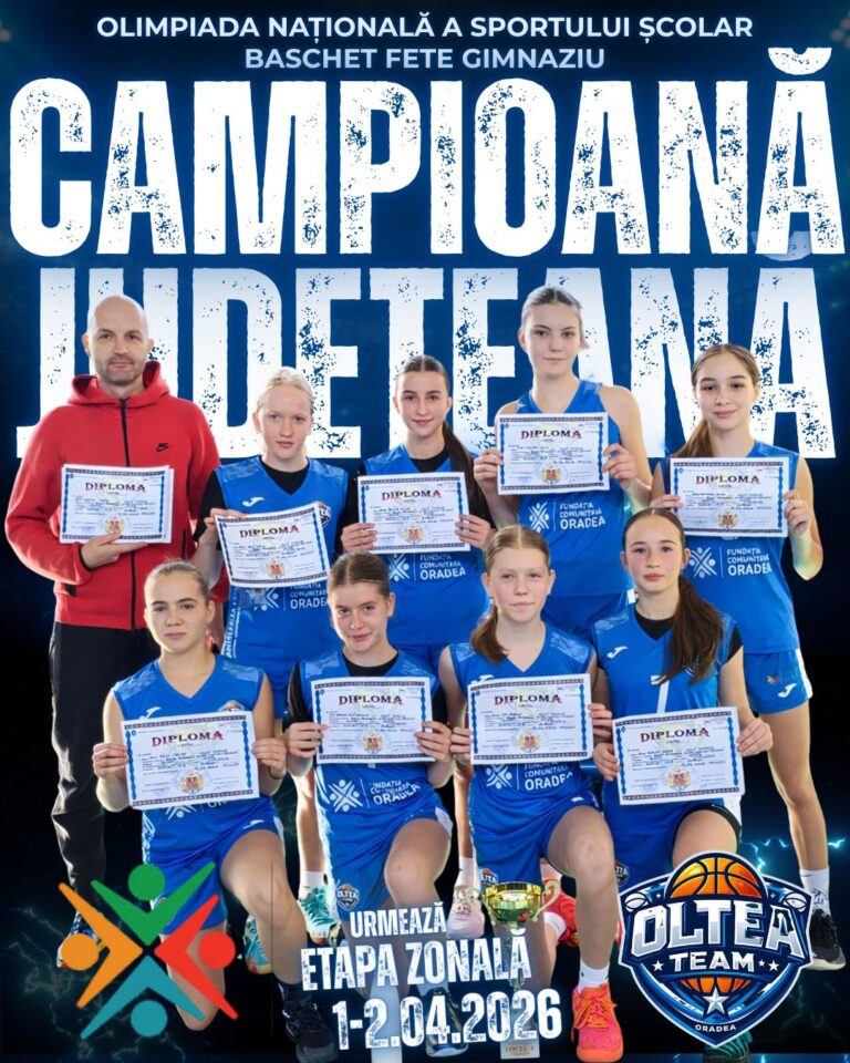 Oltea Bachet Team – campioană județeană la baschet fete gimnaziu