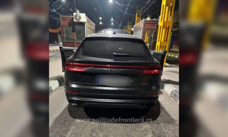 Captură în Borș. Un șofer cu permisul suspendat, depistat la volanul unui Audi furat, de 50.000 euro (VIDEO)