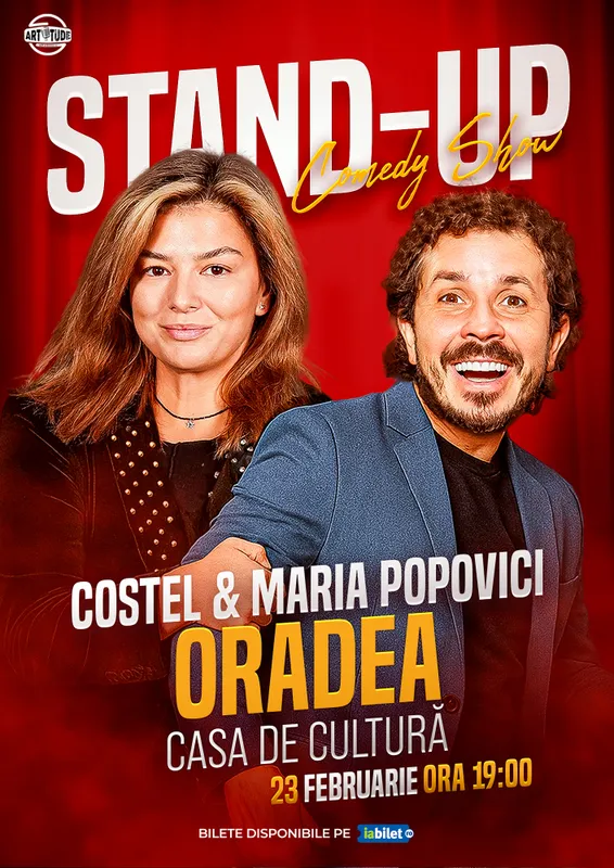 Show de stand-up cu Costel și Maria Popovici, pe 23 februarie, la Oradea