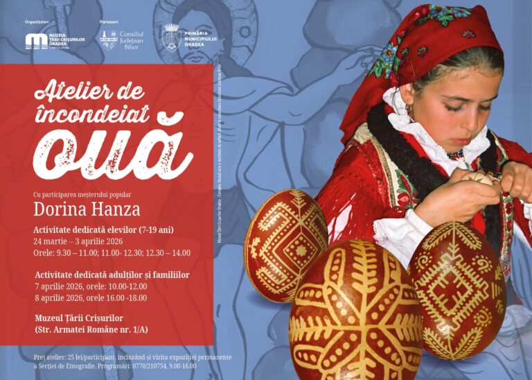 Atelier de încondeiat ouă, la Muzeul Țării Crișurilor din Oradea