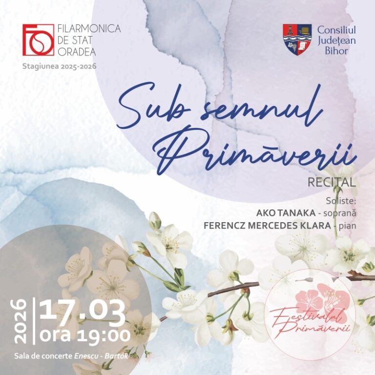 Filarmonica din Oradea aduce artiști din Japonia la Festivalul Primăverii. Patru concerte speciale în luna martie