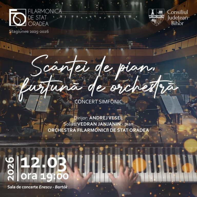 Scânteie de pian și forță de orchestră, la Filarmonica din Oradea
