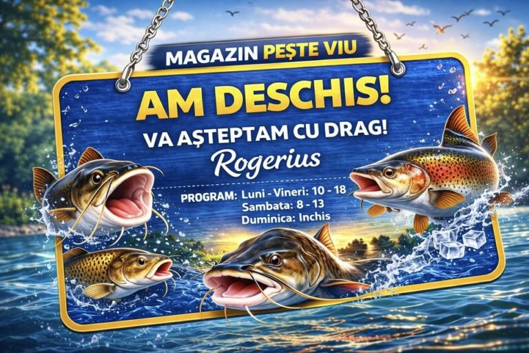 Magazin de pește viu deschis în Rogerius. Produse proaspete din acvacultură, disponibile zilnic pentru clienții din Oradea