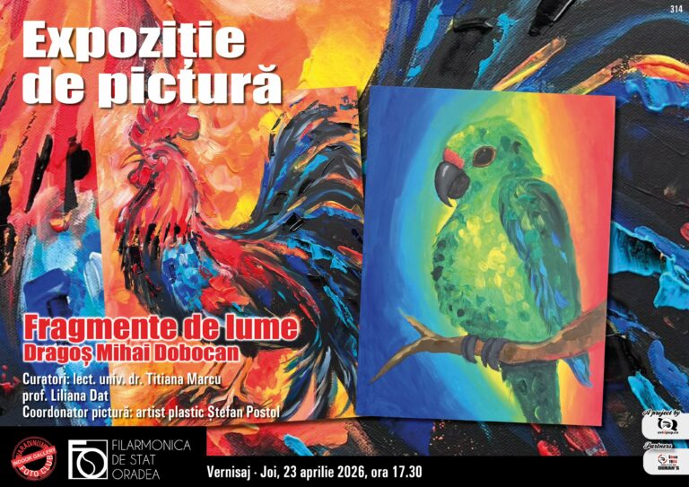 „Fragmente de lume” – o expoziție de pictură care spune povestea unui copil de 13 ani din Oradea