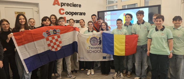 Elevi din Croația, o săptămână la Oradea. Au legat prietenii, au făcut experimente și lecții altfel la Școala „Dacia”