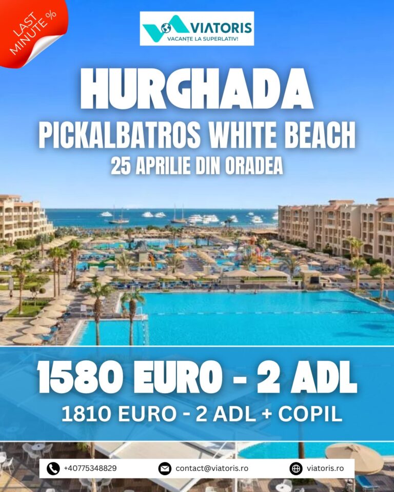 Ofertă last-minute pentru Hurghada. Sejur la Pickalbatros White Beach Resort, de la 1.580 euro pentru două persoane