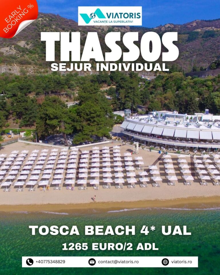 Sejururi individuale în Thassos, de la 615 euro pentru două persoane. Oferte pentru început de sezon în Grecia