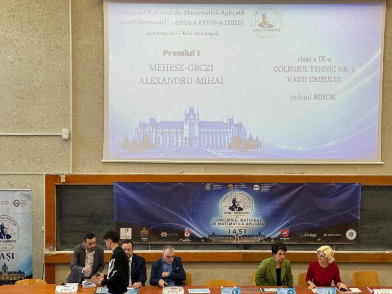 Un elev din Bihor a ajuns printre cei mai buni din țară la matematică