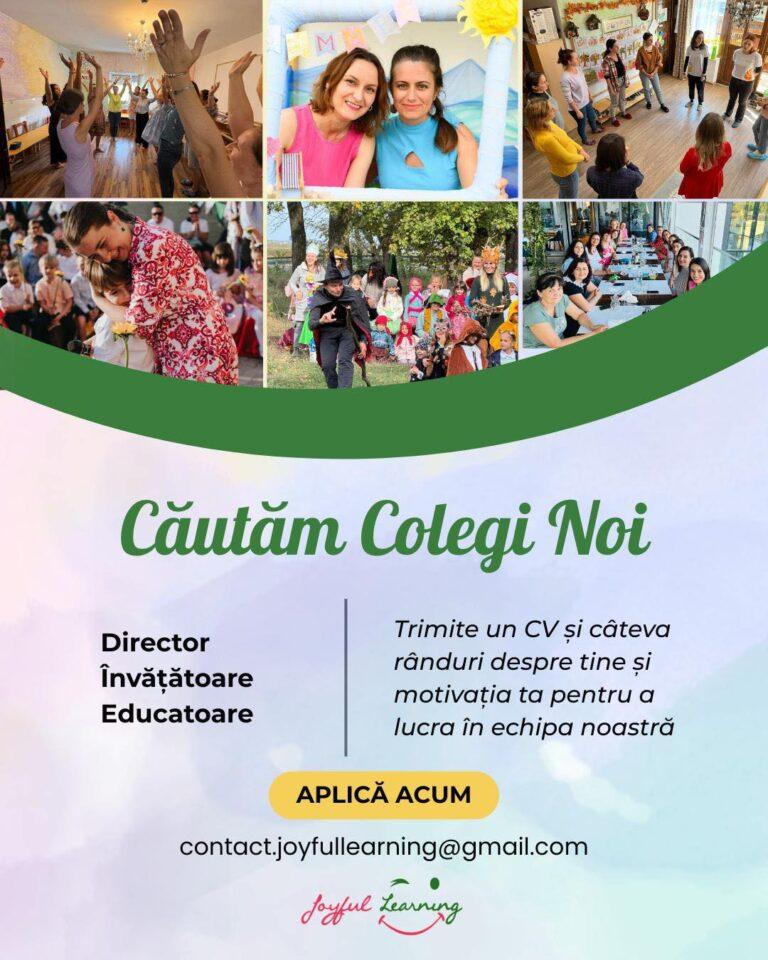 Se fac angajări în educație. O instituție caută directori, învățători și educatori pentru extinderea echipei