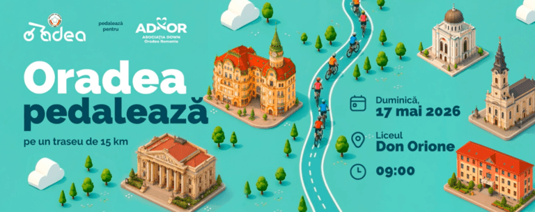 Pedale pentru fapte bune, la Oradea. Un eveniment caritabil îi scoate pe oameni pe biciclete pentru copiii cu nevoi