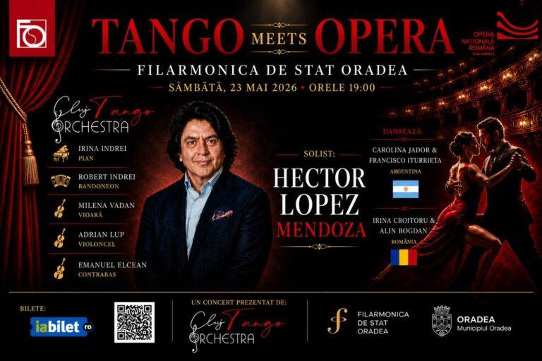 Tango argentinian, operă și artiști internaționali, într-un spectacol-eveniment la Oradea. Hector Lopez Mendoza urcă pe scena Filarmonicii de Stat
