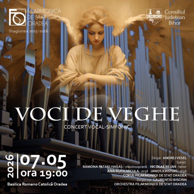 Concert vocal-simfonic la Oradea, cu prime audiții și lucrări celebre din muzica clasică