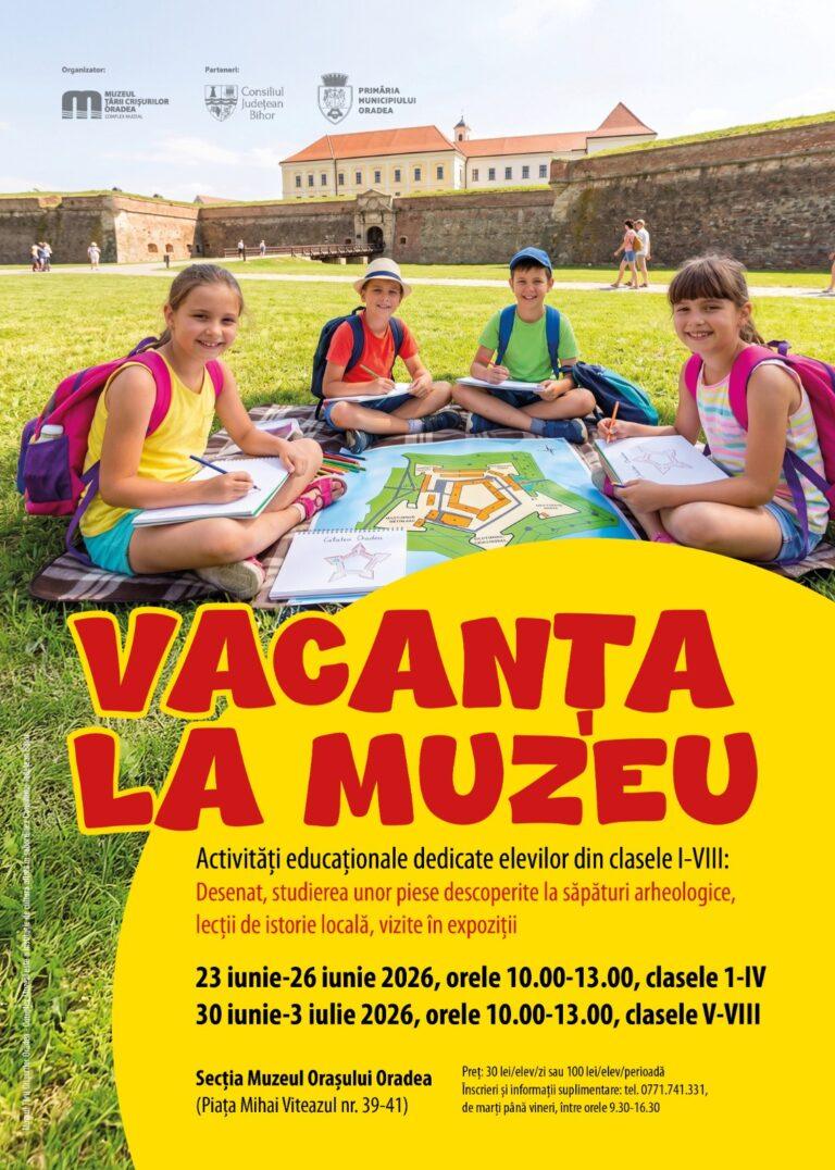 Vacanță cu istorie și ateliere la Muzeul Orașului Oradea. Elevii sunt invitați să învețe și să descopere patrimoniul local