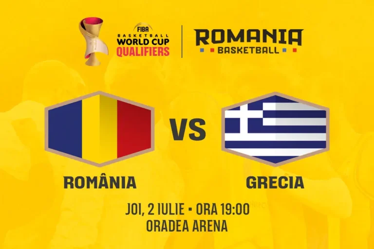 România se duelează cu Grecia, în campania FIBA Basketball World Cup 2027, la Oradea Arena, pe 2 iulie
