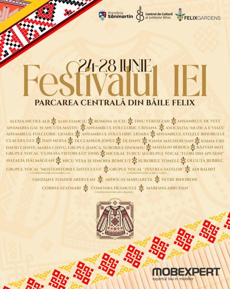 Cinci zile de spectacole și tradiții românești, la Băile Felix, la Festivalul Iei. Zeci de artiști vor urca pe scenă