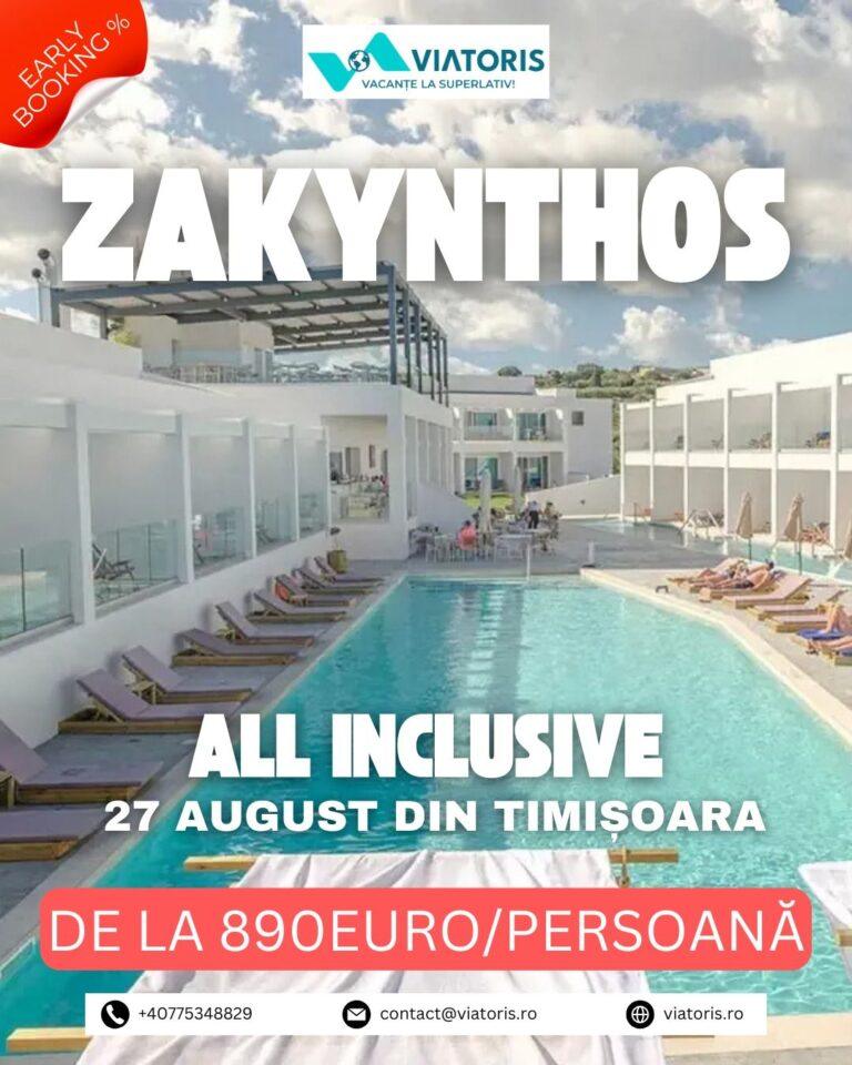 Viatoris propune pachete all inclusive în Zakynthos, cu plecare din Timișoara. Tarife de la 1.780 de euro pentru două persoane