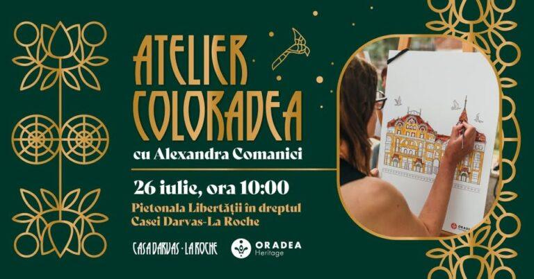Atelier de pictură în aer liber la Oradea. Participanții vor descoperi detaliile Art Nouveau ale orașului prin culoare
