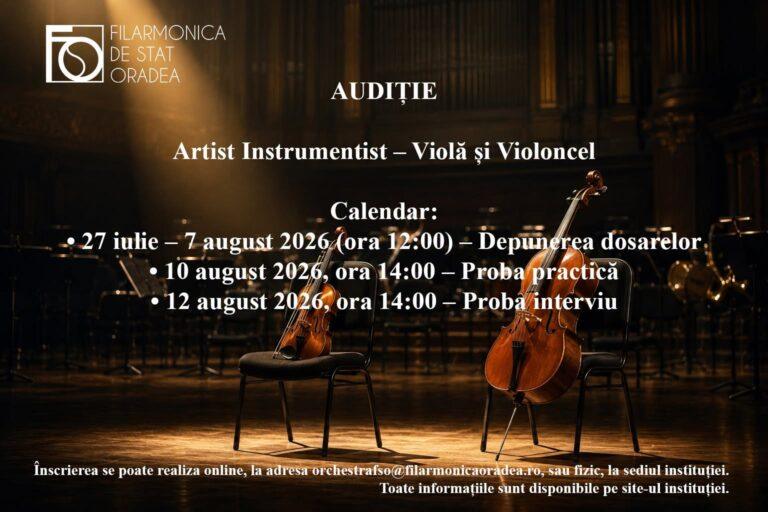 Filarmonica de Stat din Oradea face angajări. Vezi ce posturi sunt scoase la concurs